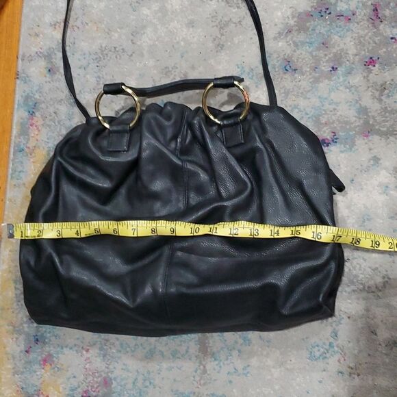 Bulga Large Satchel Bag in Black Made in Italy - Picture 16 of 16